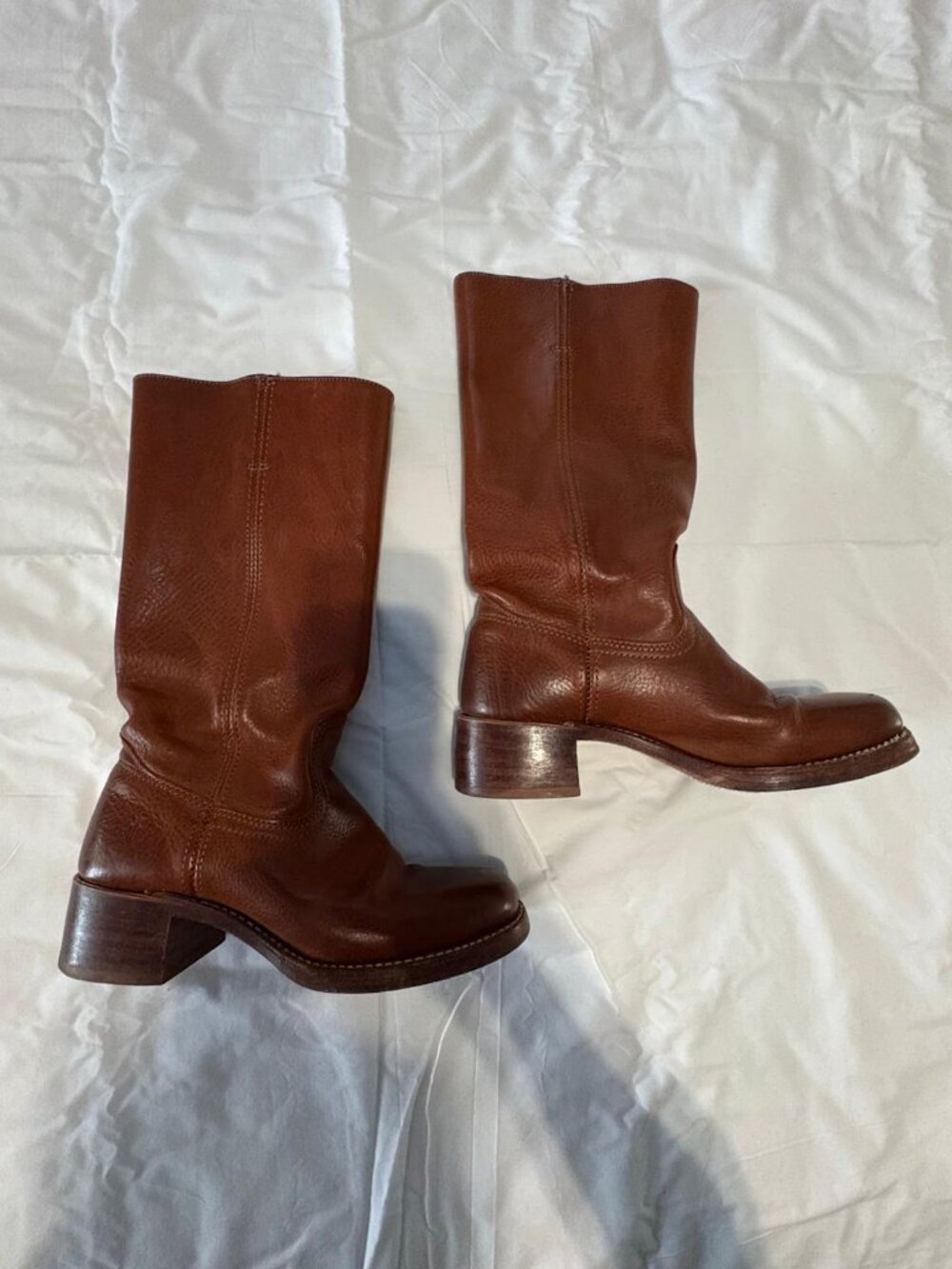 Women's Frye Campus 14L Cognac Brown Size 8.5 USA Made 77053CAM